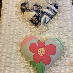 Heart-Shaped Patchwork Decorative Wall Hanging-Handmade